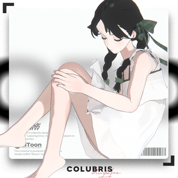 Dress -「French Wave Pleated Spaghetti Strap Dress」for 7 Avatars - Colubris - BOOTH